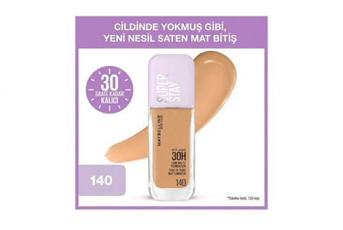 Super Stay Lumi Matte Uzun Süre Kalıcı Işıltılı Fondöten – 140