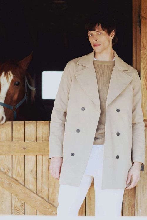 Slim Fit Astarlı Düğmeli Cepli Kemerli Uzun Trençkot D5528AX25SP