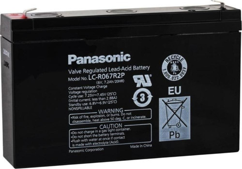 LC-R067R2P 6V 7.2 Ah Bakımsız Kuru Akü