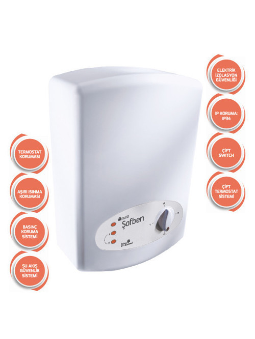 Basic Elektrikli Banyo Şofbeni 105a5 ( Montajsız )