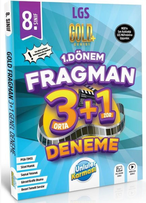 8. Sınıf LGS Tüm Dersler 1. Dönem Fragman 3 + 1 Deneme Gold Serisi