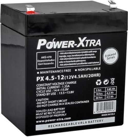 EcoLead Series - PXEC4.5-12 - 12V 4.5 Ah Kuru Akü
