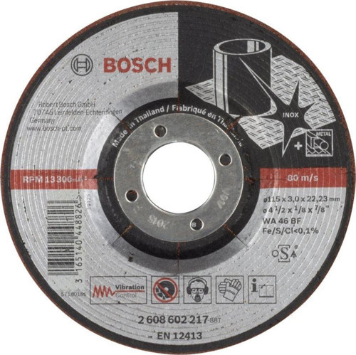 - 115*3,0 mm Yarı Esnek Inox (Paslanmaz Çelik) Taşlama Diski