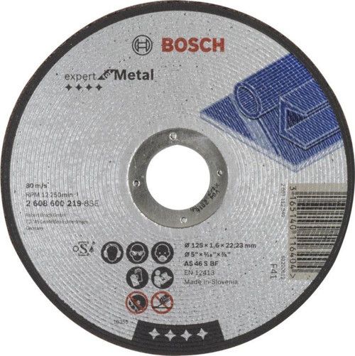 - 125*1,6 mm Expert Serisi Düz Metal Kesme Diski (Taş)