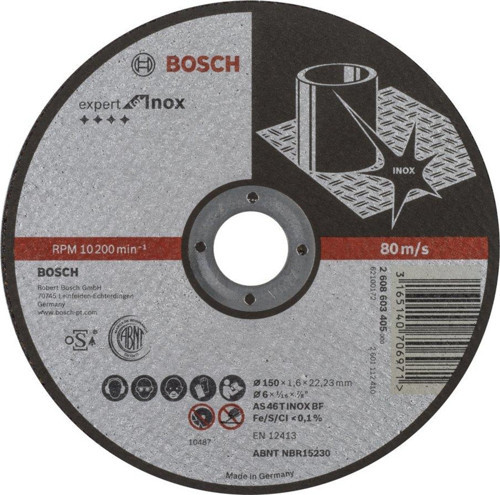 - 150*1,6 mm Expert Serisi Düz Inox (Paslanmaz Çelik) Kesme Diski (Taş)