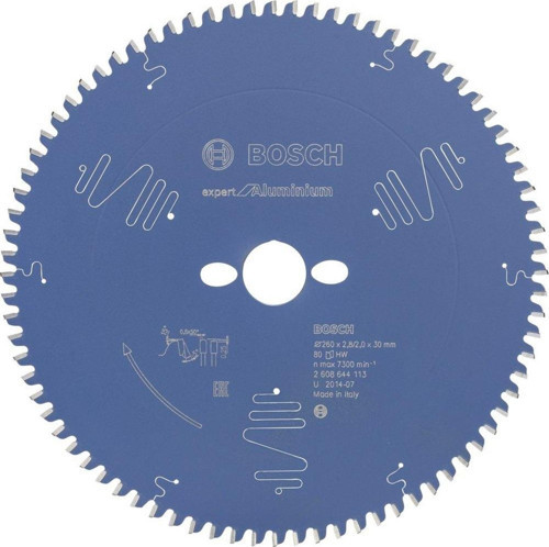 - Expert Serisi Alüminyum için Daire Testere Bıçağı 260*30 mm 80 Diş
