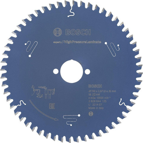 - Expert Serisi Yüksek Basınçlı Lamine Panel ve Trespa için Daire Testere Bıçağı 190*30 mm 56 Diş