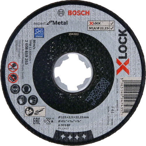 - X-LOCK - 115*2,5 mm Expert Serisi Düz Metal Kesme Diski (Taş)