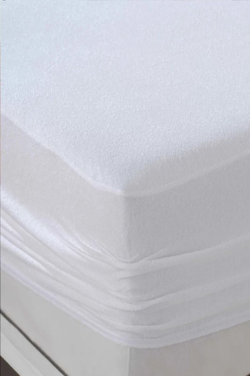 Battal Çift Kişilik 200X200 Cm Pamuk Kumaş Fitted Alez Sıvı Geçirmez Pamuk Alez