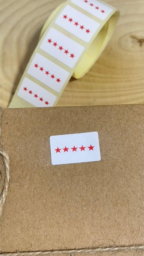 Beş Yıldız Yapışkanlı Etiket 20 x 15Mm 200 Adet