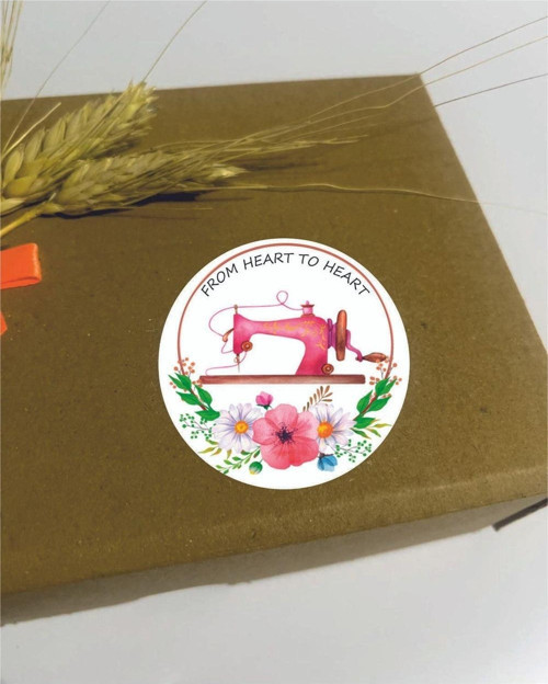 Eticaret El İşi Kutu Ve Hediye Paketi Etiketi Renkli Yuvarlak 4 x 4 cm 96 Adet