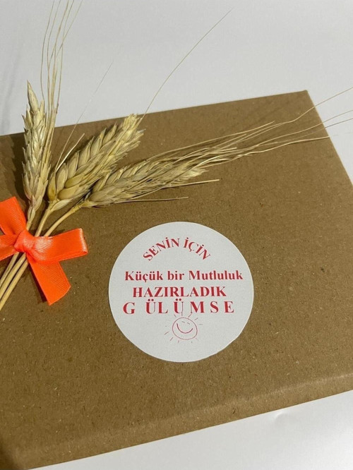 Gülümse Yuvarlak Yapışkanlı Etiket 4 x 4 cm 120 Adet