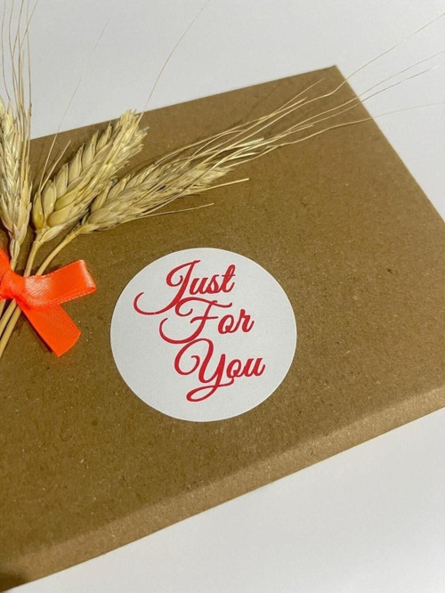 Just For You El Yazılı Yuvarlak Yapışkanlı Etiket 4 x 4 cm 120 Adet