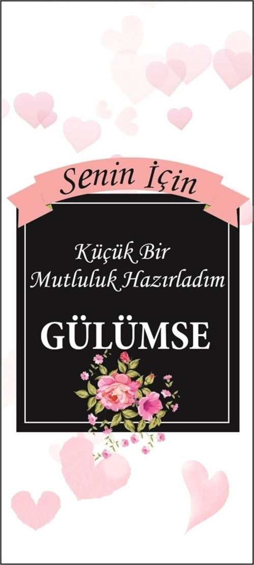 Senin Için Küçük Bir Mutluluk Hazırladım Teşekkür Kartı 50 Adet
