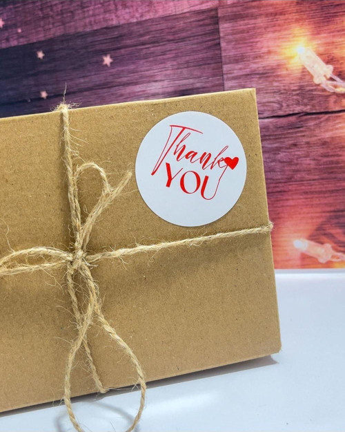 Thank You Yazılı Yuvarlak Yapışkanlı Etiket 5 x 5 cm 100 Adet