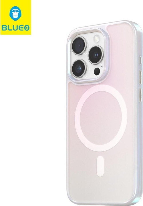 iPhone 15 Pro Aurora Serisi Anti-Drop Magsafe Beyaz Telefon Kılıfı