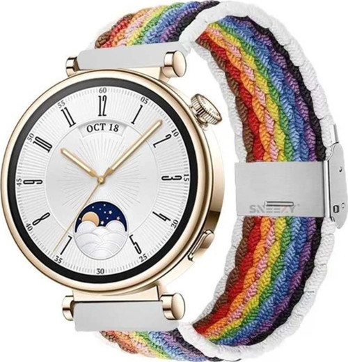 Huawei Watch GT 4 41mm İle Uyumlu 18mm Metal Klips Solo Fiberlink Örgü Kordon