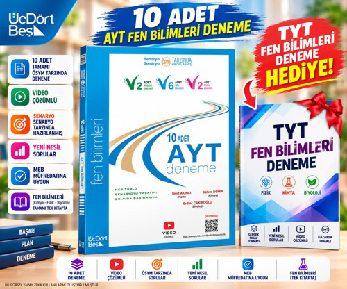 AYT FEN BİLİMLERİ 10 DENEME-TYT FEN BİLİMLERİ DENEME HEDİYELİ