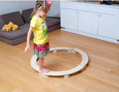 4’Lü Denge Tahtası Yuvarlak Balance Beam | Ahşap Denge Tahtaları |Çocuk Eğlence Ve Aktivite Oyuncağı