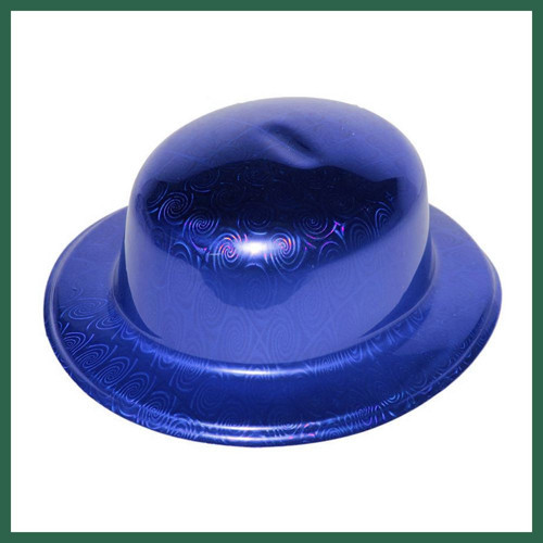 VINTESSY Mavi Renk Hologramlı Plastik Yuvarlak Melon 27x24 cm BZS01