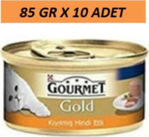 Purina Gold Kıyılmış Hindi Etli Kedi Konservesi 85 gr X 10 Adet Eksprespet