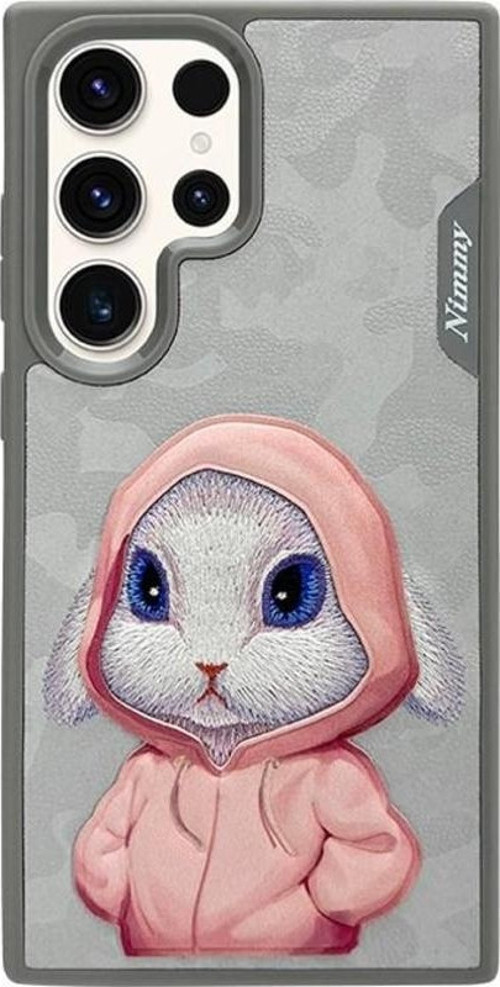 Samsung S24 Ultra Uyumlu Rabbit Series Gri Telefon Kılıfı