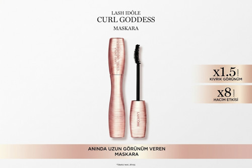 Lash Idole Curl Goddess Kıvrık Görünüm Veren Hacim Etkili Siyah Maskara