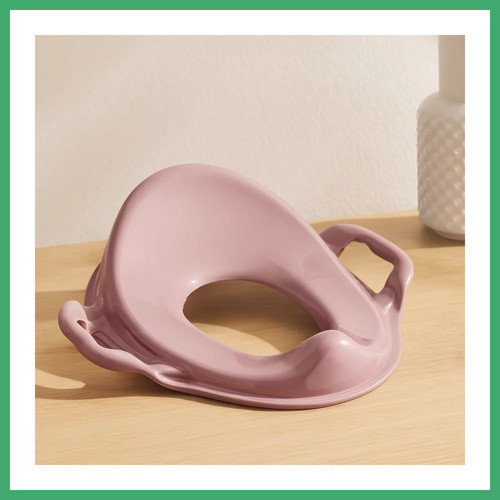 QAKSH Kulplu Çocuk Klozet Adaptörü - Pembe BS