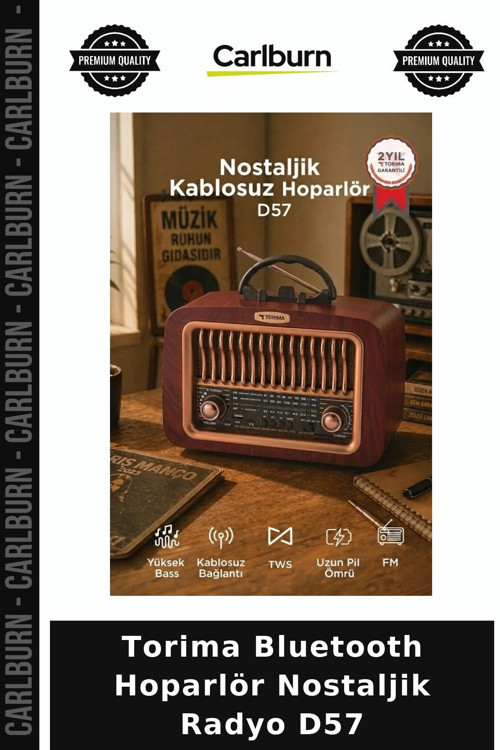 Özel Üretim Torima Bluetooth Hoparlör Nostaljik Radyo D57 Ahşap Bağlantı Taşınabilir