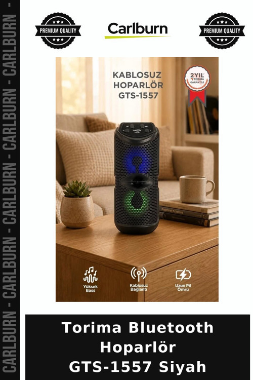 Özel Seri Torima Bluetooth Hoparlör GTS-1557 Siyah Genç Odası Parti Aleti Ses Sistemi