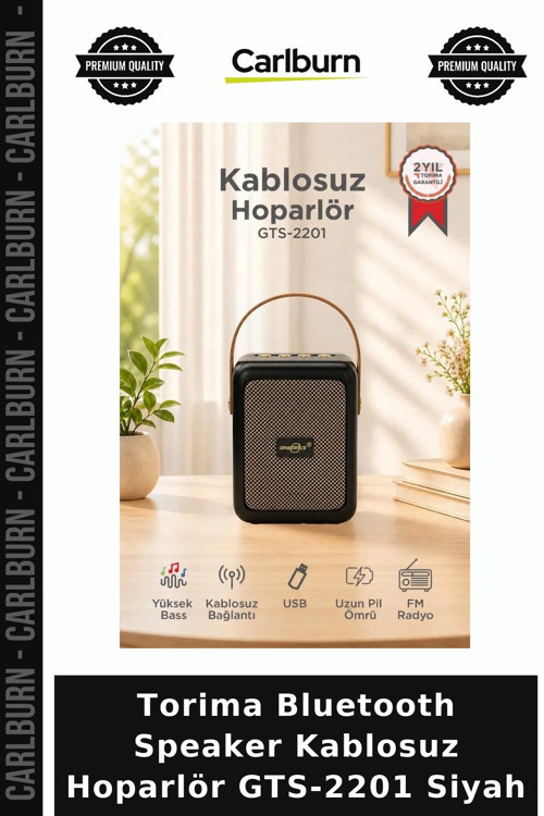 Özel Seri Torima Bluetooth Speaker Kablosuz Hoparlör GTS-2201 Siyah Genç Ses Cihazı Seyyar