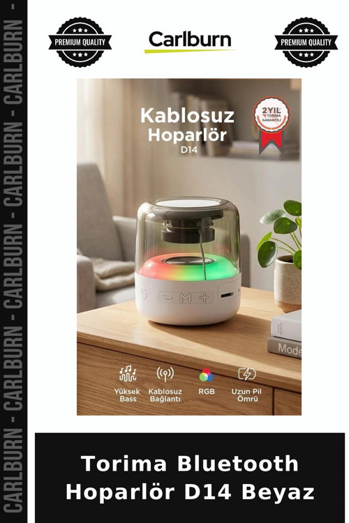 Özel Seri Torima Bluetooth Hoparlör D14 Beyaz Erkek Müzik Eğlence