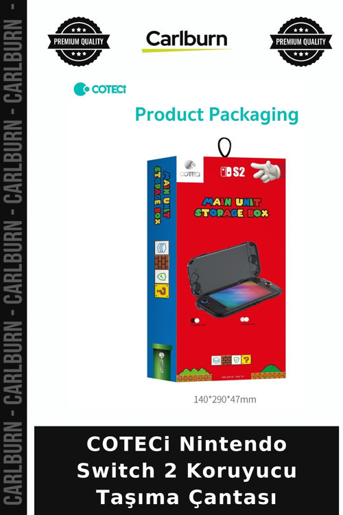 COTECi Nintendo Switch 2 Koruyucu Taşıma Çantası Cihaz Kılıfı Aksesuar Kabı Oyun Aksesuarı