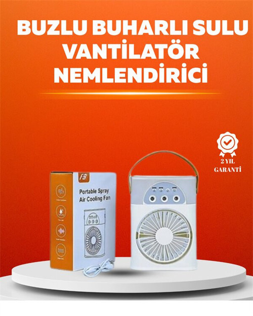 Mini USB Klima Fan | 3 Kademeli Spreyli Hava Soğutucu Taşınabilir - KKKKKK1750-6132