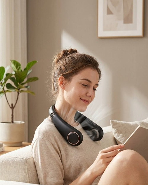 Gizli Turbo Tasarımlı Sessiz Çalışan Boyun Fanı - KKKKKK4239-3302