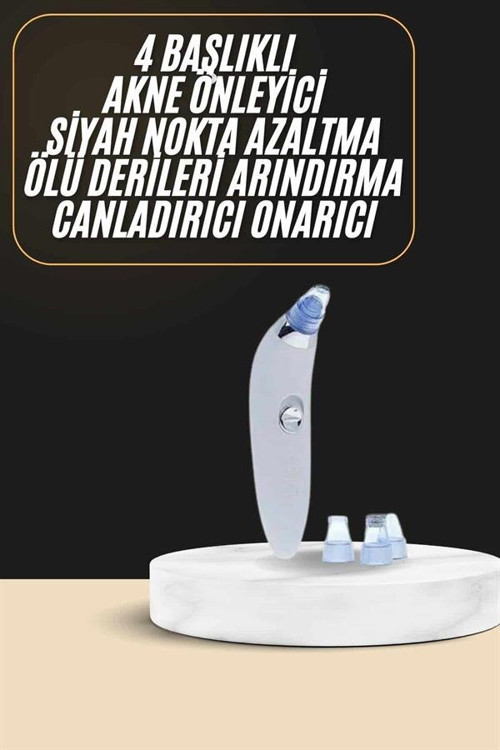 Siyah Nokta Temizleme Cihazı 4 Başlıklı Vakumlu Pilli Ölü Deri Arındırma - KKKKKK3395-1414