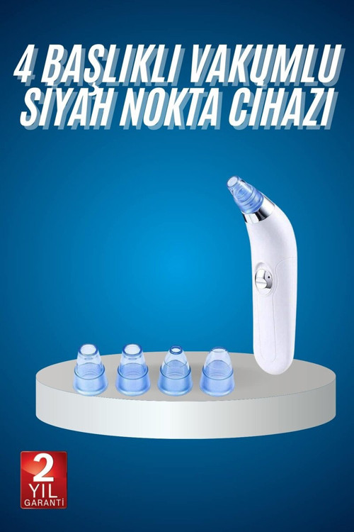 4 Başlıklı Vakumlu Siyah Nokta Ve Yüz Temizleme Cihazı - KKKKKK7524-7181