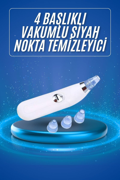 Siyah Nokta Temizleme Cihazı 4 Başlıklı Vakumlu Pilli Ölü Deri Arındırma - KKKKKK8276-8236