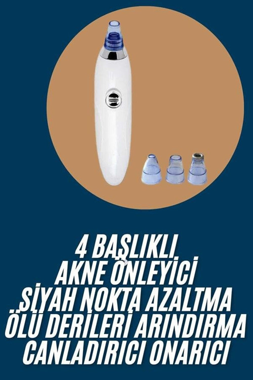 Yeni Nesil Vakumlu Pilli Siyah Nokta ve Yüz Temizleme Cihazı 4 Başlıklı - KKKKKK9005-5096