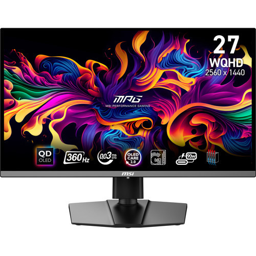 26.5" OLED MPG 271QRX QD-OLED 0.03MS 500HZ HDMI-DP Pivot Gaming Monitör 2560x1440