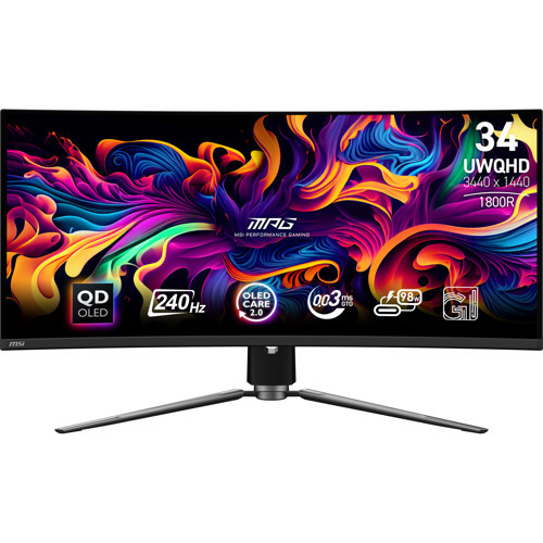 34" MPG 341CQPX QD-OLED 0.03MS 240HZ HDMI-DP Kavisli Gaming Monitör 3440x1440