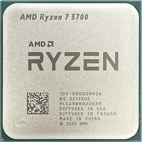 RYZEN 7 5700 20MB 8çekirdekli VGA YOK AM4 65w Kutusuz+Fansız