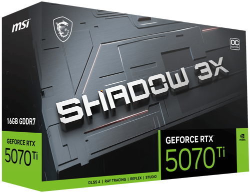 RTX5070TI 16GB SHADOW 3X OC 16G GDDR7 256bit HDMI DP PCIe 5.0