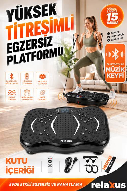 Titreşimli Spor Egzersiz Aleti Bluetooth Vibration Plate