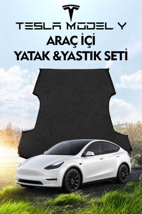 Tesla Model Y Araç İçi Şişme Yatak Ve Yastık Seti Pompa Taşınabilir Arka Koltuk Uyku Seyahat Ve Kamp