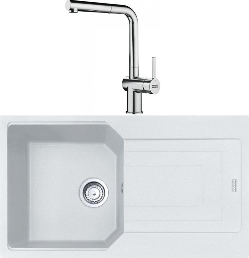 Urban UBG 611-86 Bianco Granit Eviye-Active Plus Doccia Krom 2.0 Batarya Seti