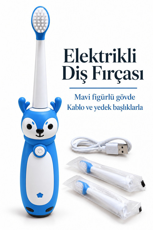 Çocuk Elektrikli Diş Fırçası Mavi