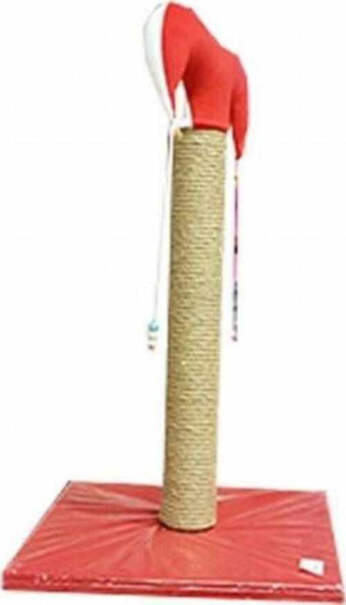İnce Kedi Tırmalama Tahtası 50 Cm Kırmızı