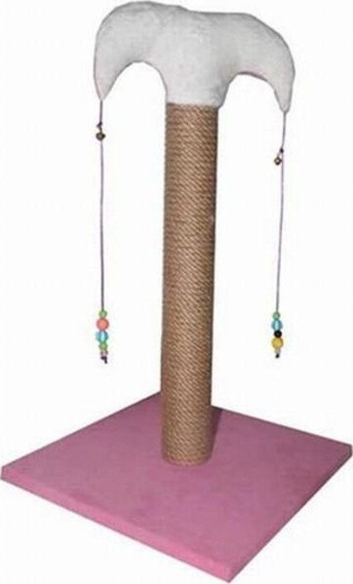 İnce Kedi Tırmalama Tahtası 50 Cm Pembe