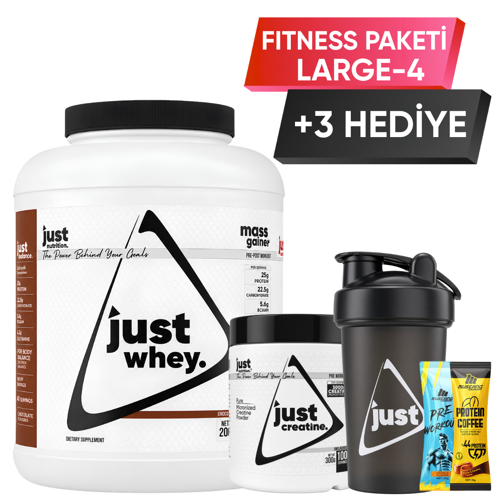 Fitness Paketi - Large 4 + 3 Hediye (Protein Tozu + Kreatin)